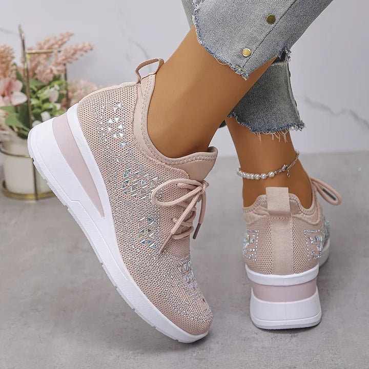 Giselle – Zapatillas ortopédicas con pedrería brillante